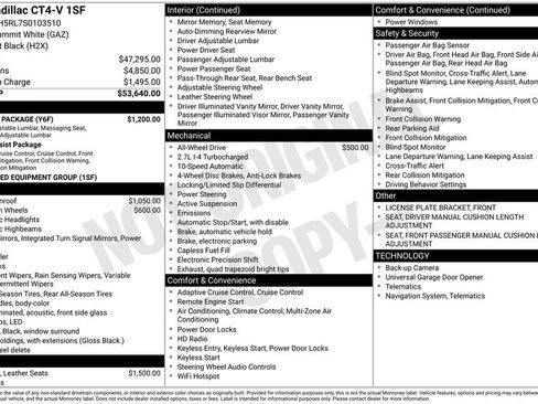 Used 2025 Cadillac CT4 V w/ Climate Package image 4