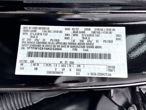 Used 2022 Ford F150 Lariat w/ Max Trailer Tow Package AWD/4WD image 16