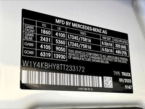 New 2026 Mercedes-Benz Sprinter 2500 image 13