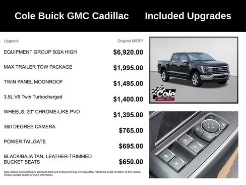 Used 2021 Ford F150 Lariat w/ Equipment Group 502A High AWD/4WD image 3