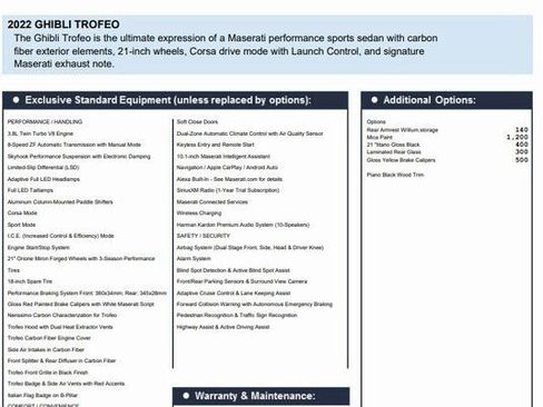 Used 2022 Maserati Ghibli Trofeo image 2