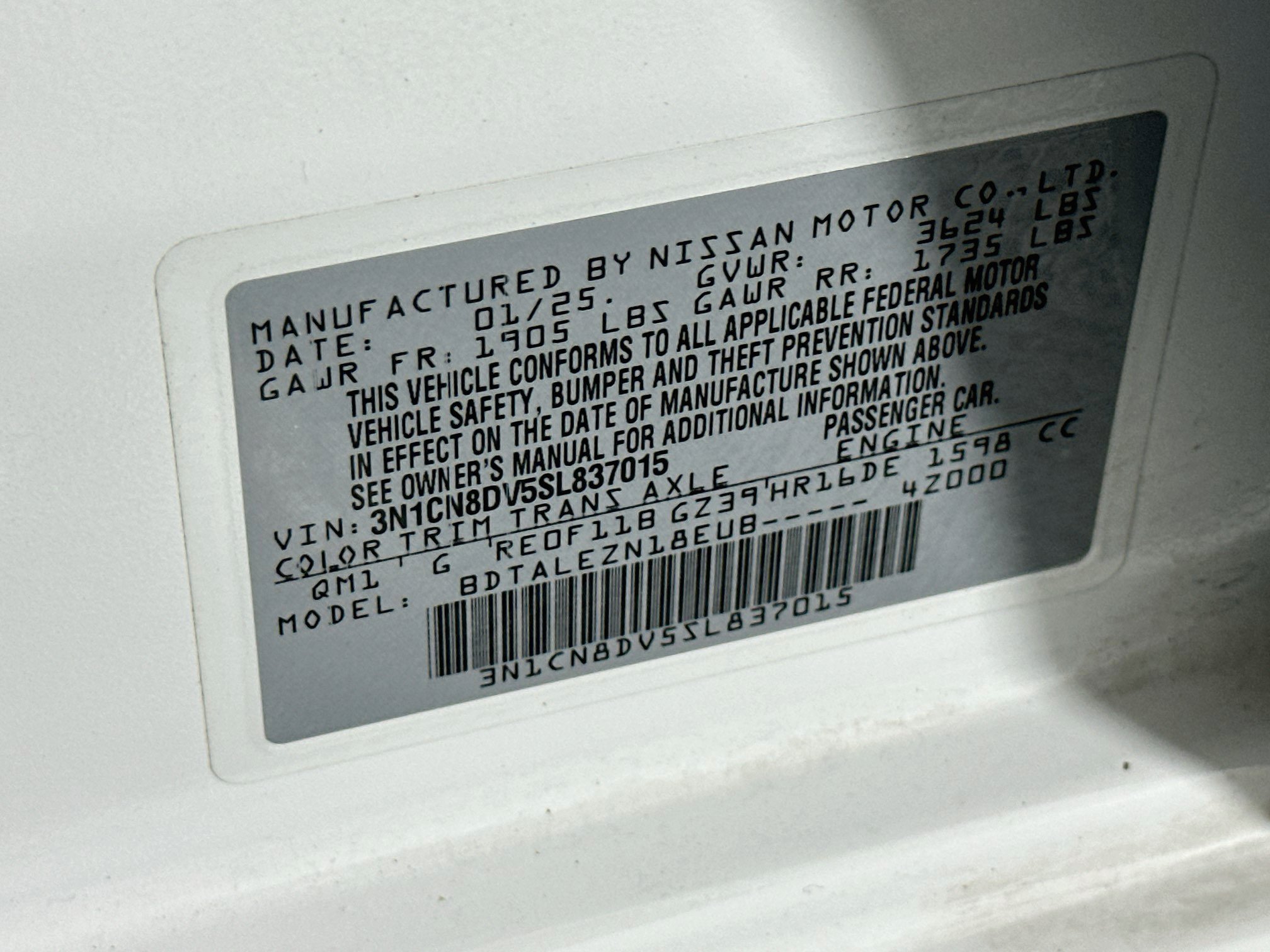Used 2025 Nissan Versa S FWD image 12