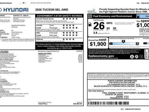 Used 2026 Hyundai Tucson SEL image 2