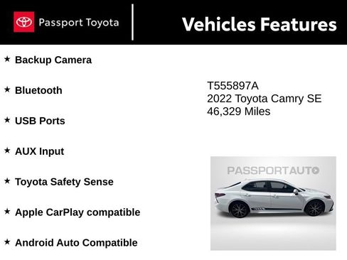 Used 2022 Toyota Camry SE image 8