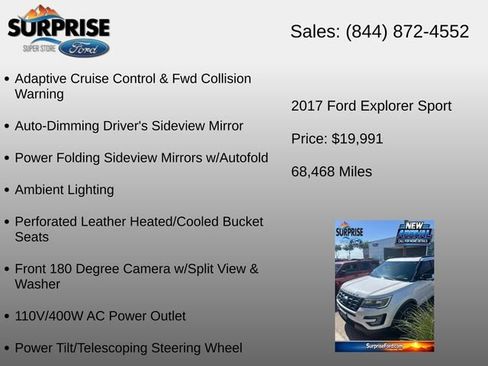 Used 2017 Ford Explorer Sport w/ Equipment Group 401A AWD/4WD image 21