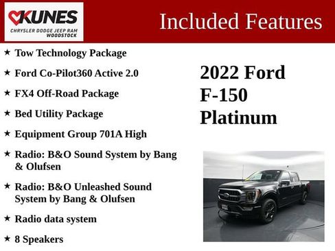 Used 2022 Ford F150 Platinum w/ Equipment Group 701A High AWD/4WD image 3