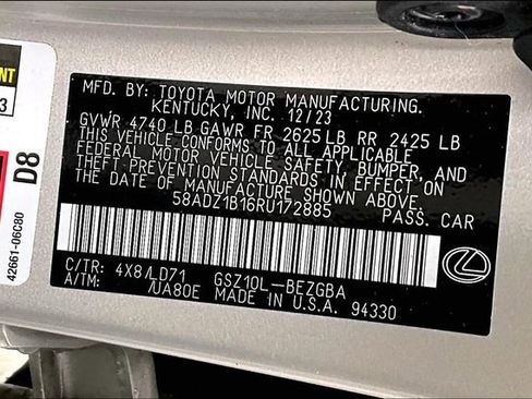 Used 2024 Lexus ES 350 w/ Premium Package image 14