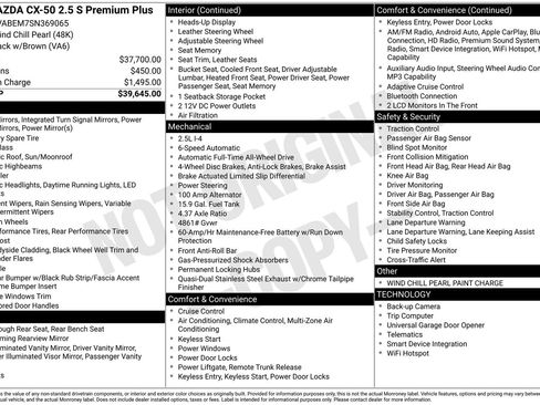 Certified 2025 MAZDA CX-50 AWD 2.5 S w/ Premium Plus Pkg image 31
