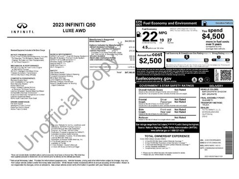 Certified 2023 INFINITI Q50 Luxe w/ Cargo Package image 10