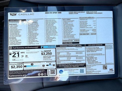 New 2026 Cadillac XT5 Sportv w/ LPO, Red Accent Package image 14