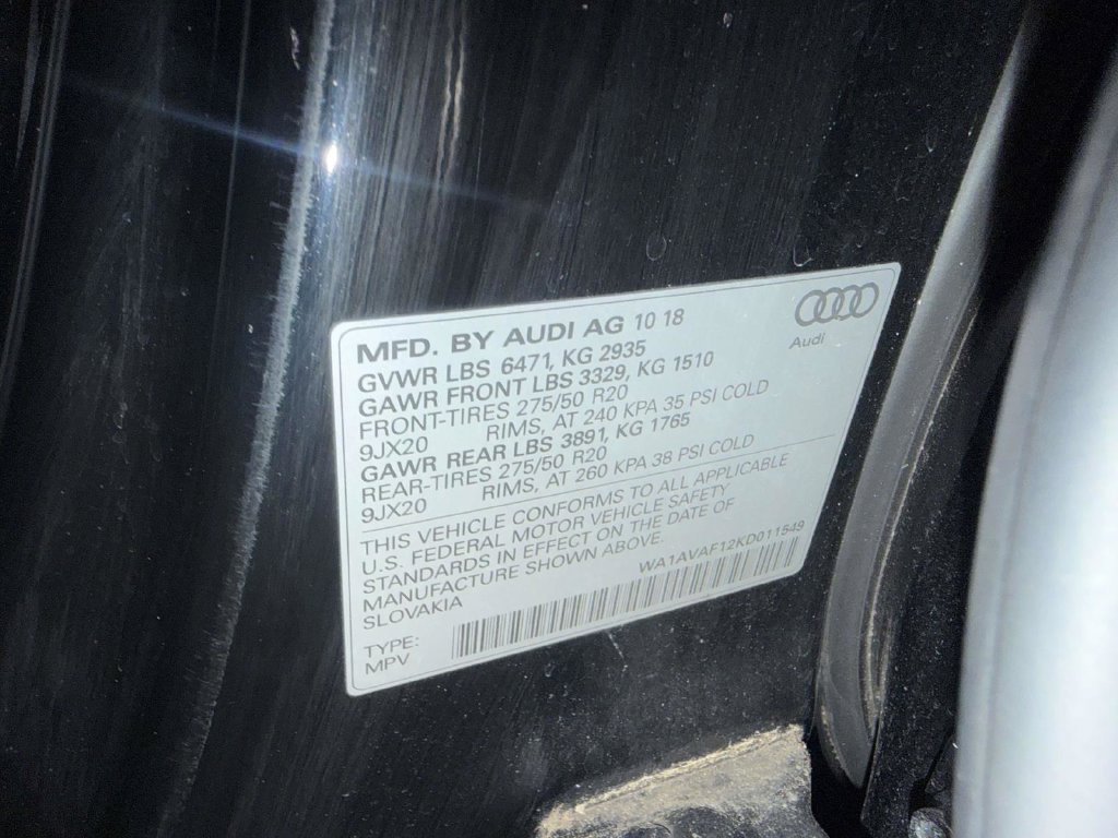 Used 2019 Audi Q8 Premium w/ Convenience Package AWD/4WD image 24