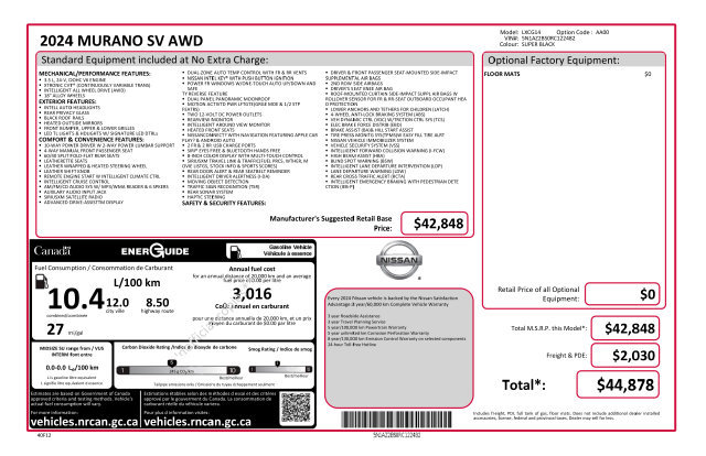Used 2024 Nissan Murano SV AWD/4WD image 6