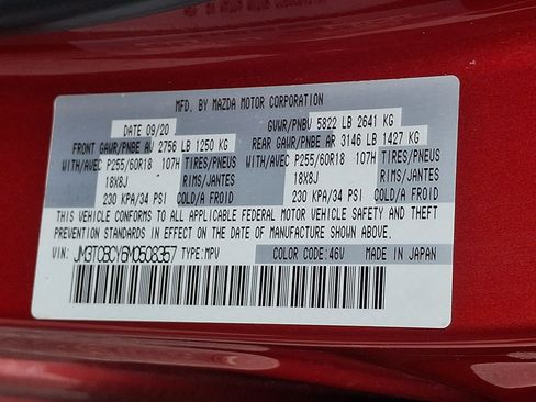 Used 2021 MAZDA CX-9 Touring w/ Touring Premium Package AWD/4WD image 25