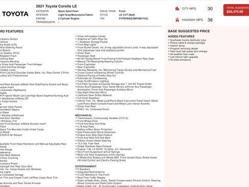 Used 2021 Toyota Corolla LE image 4