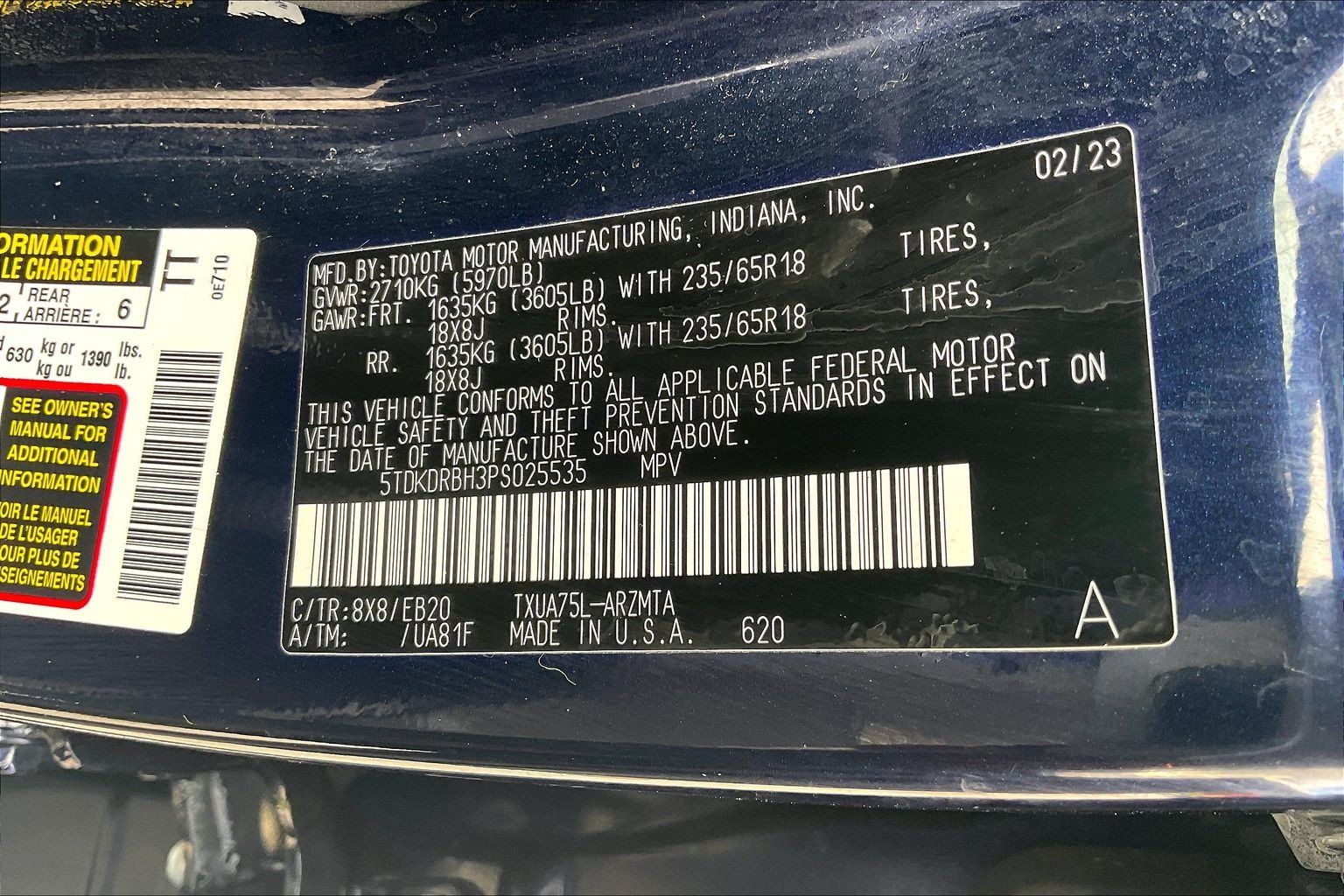 Used 2023 Toyota Highlander XLE AWD/4WD image 38