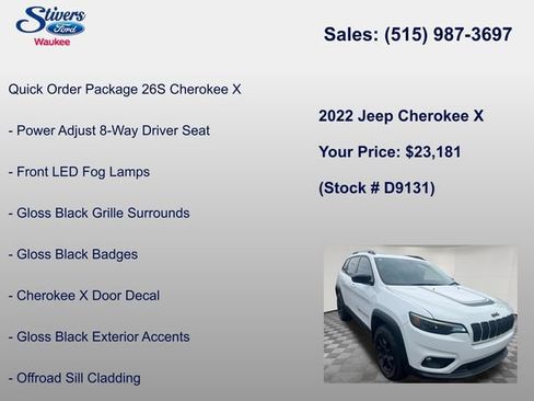 Used 2022 Jeep Cherokee Latitude w/ Sun & Sound Group AWD/4WD image 9