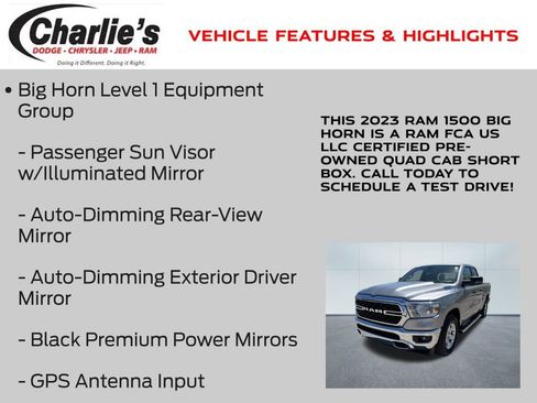 Certified 2023 RAM 1500 Big Horn AWD/4WD image 13