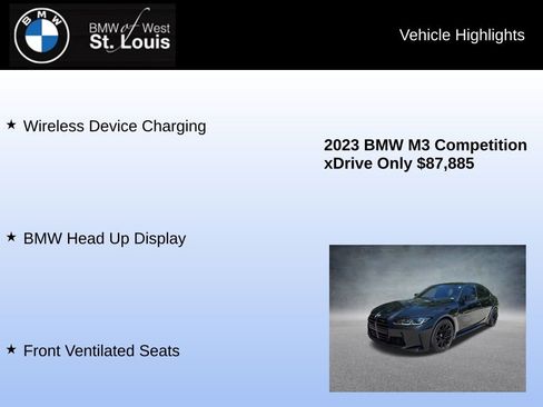 Used 2023 BMW M3 Competition w/ Executive Package AWD/4WD image 24