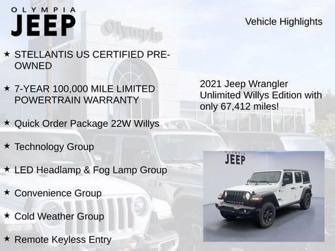 Certified 2021 Jeep Wrangler Unlimited Sport image 7