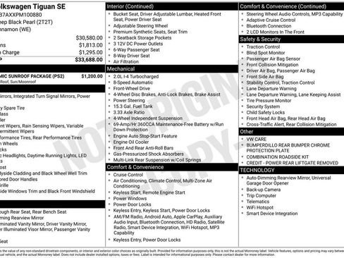 Used 2023 Volkswagen Tiguan SE w/ Panoramic Sunroof Package FWD image 11