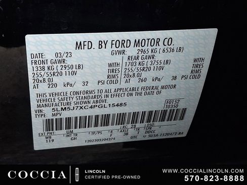 Certified 2023 Lincoln Aviator Reserve w/ Equipment Group 201A AWD/4WD image 27