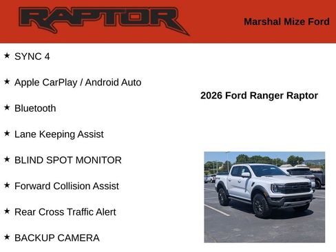 New 2026 Ford Ranger Raptor AWD/4WD image 2