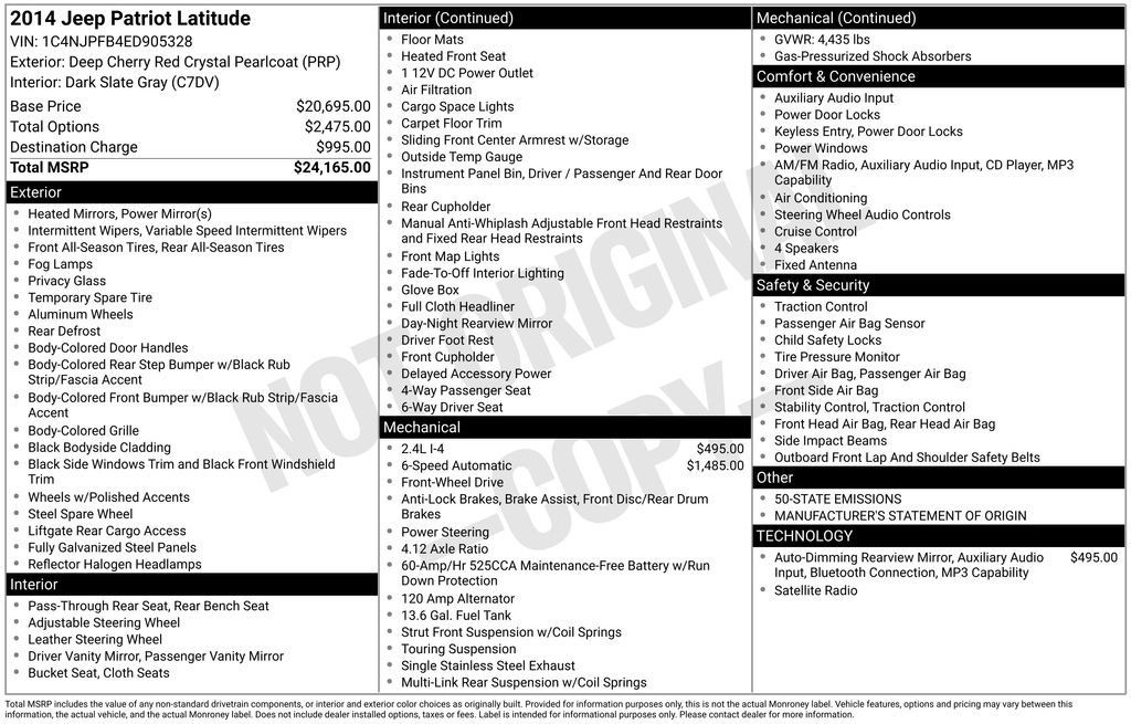 Used 2014 Jeep Patriot Latitude FWD image 6