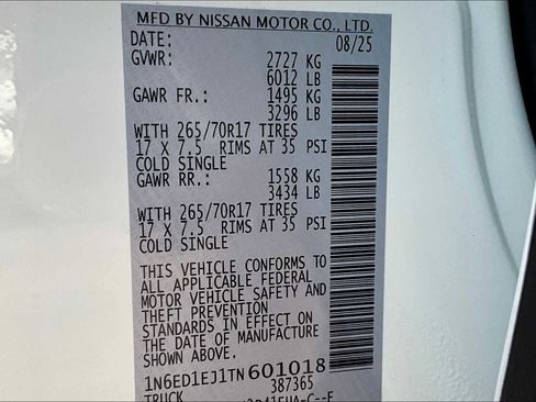 New 2026 Nissan Frontier Pro-X w/ Pro-X Convenience Package image 17