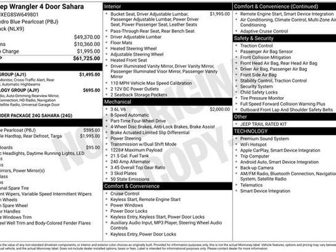 New 2025 Jeep Wrangler Sahara w/ Safety Group AWD/4WD image 5