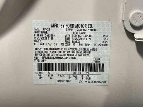 Used 2022 Ford Explorer Timberline image 30