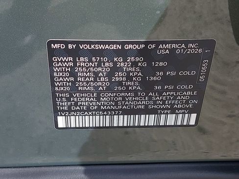 New 2026 Volkswagen Atlas SE FWD image 31