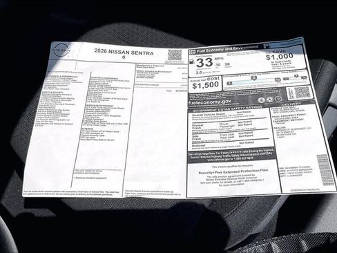 New 2026 Nissan Sentra S w/ Floor Mat Package FWD image 21