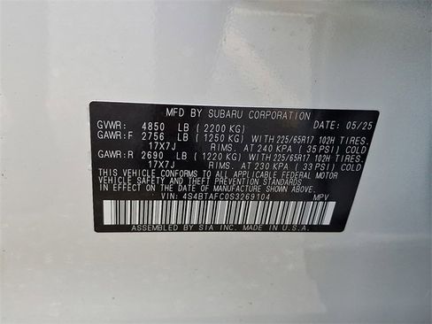 Certified 2025 Subaru Outback Premium image 22