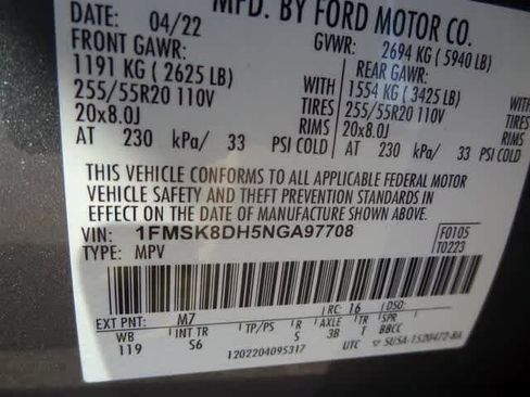 Certified 2022 Ford Explorer XLT w/ Equipment Group 202A image 52