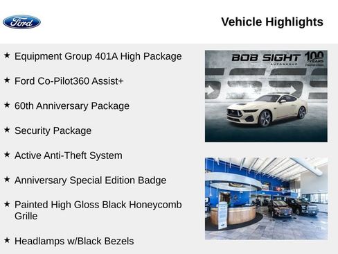 New 2025 Ford Mustang GT Premium w/ 60th Anniversary Package image 2