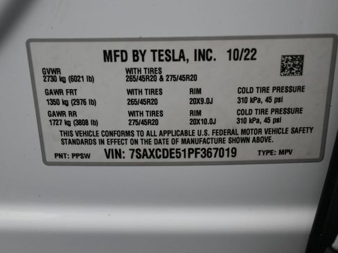 Used 2023 Tesla Model X AWD/4WD image 8