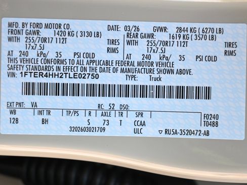 New 2026 Ford Ranger XLT w/ Equipment Group 301A High image 13