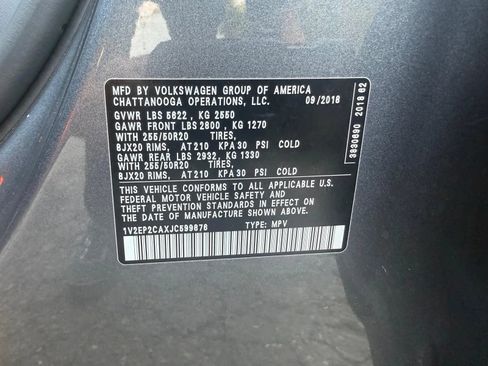 Used 2018 Volkswagen Atlas SEL FWD image 28