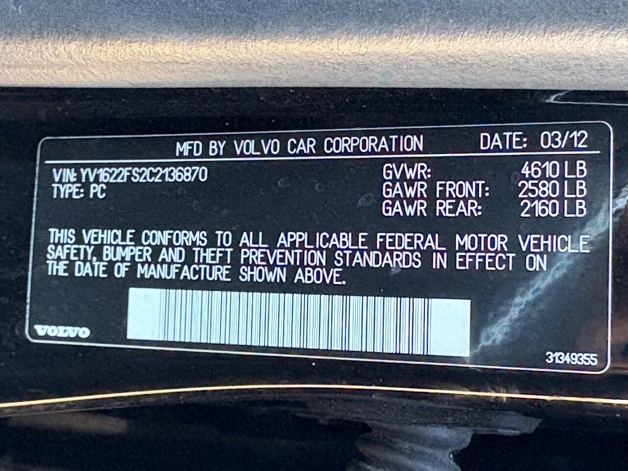 Used 2012 Volvo S60 T5 FWD image 31