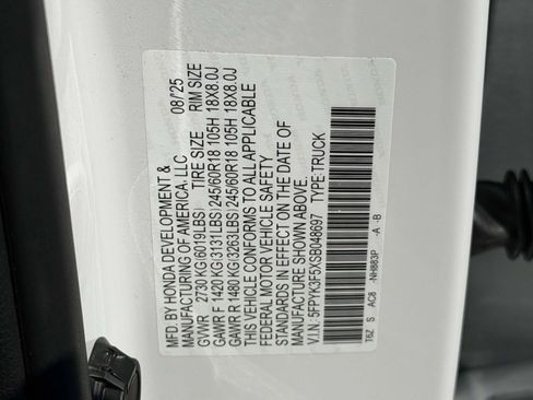 Certified 2025 Honda Ridgeline RTL image 21