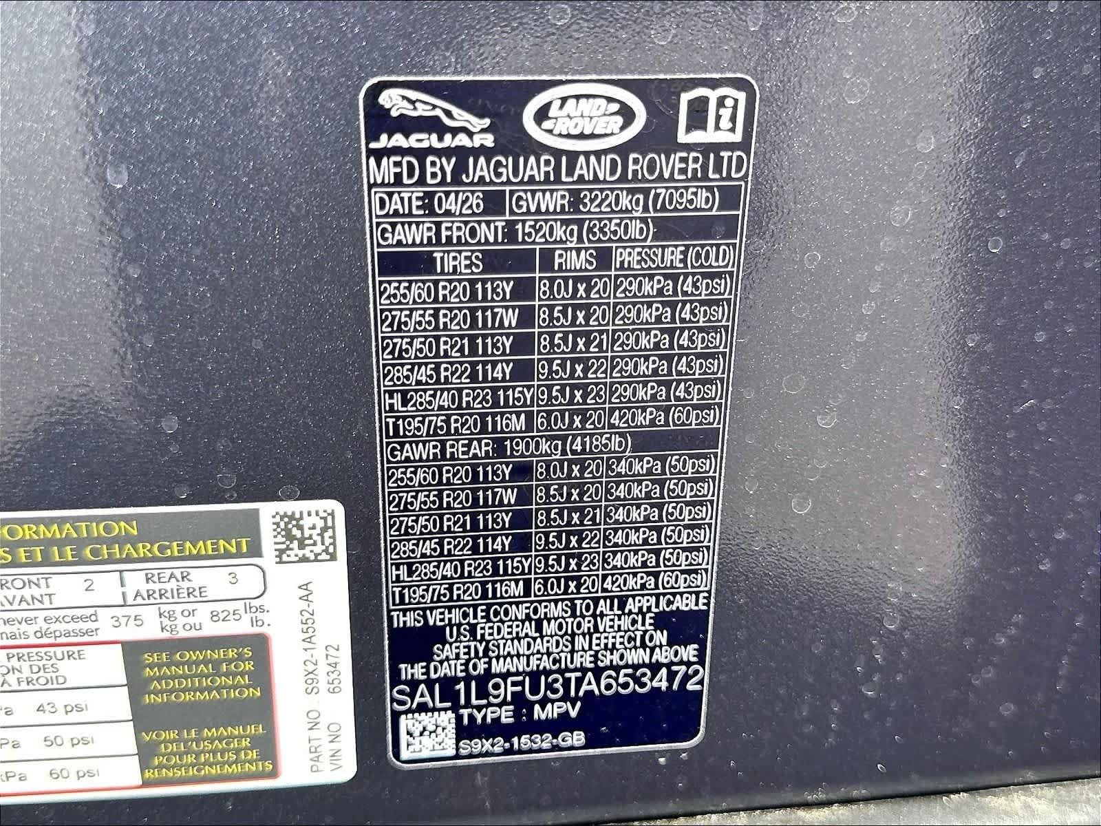 New 2026 Land Rover Range Rover Sport Dynamic SE AWD/4WD image 36
