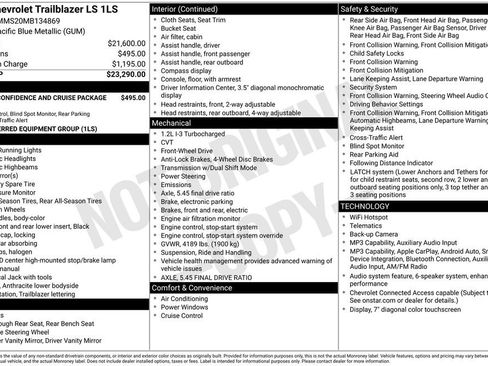 Used 2021 Chevrolet TrailBlazer LS FWD image 2