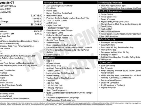 Used 2019 Toyota 86 RWD image 13