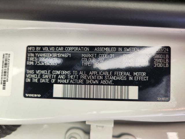 Certified 2024 Volvo XC60 T8 Core AWD/4WD image 26