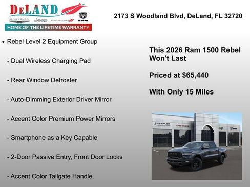 New 2026 RAM 1500 Rebel w/ Rebel Level 2 Equipment Group image 6