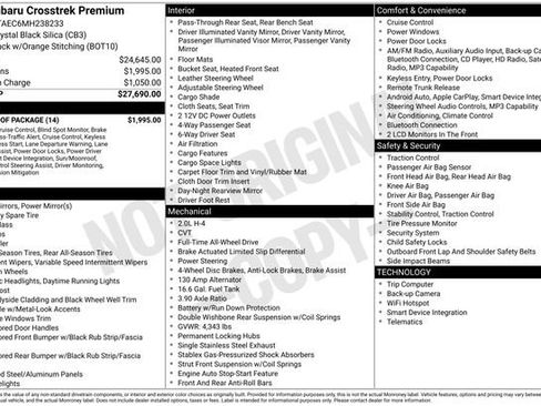 Used 2021 Subaru Crosstrek 2.0i Premium w/ Moonroof Package image 37