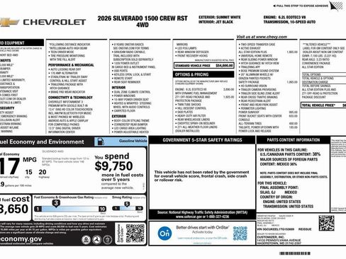 New 2026 Chevrolet Silverado 1500 RST AWD/4WD image 5