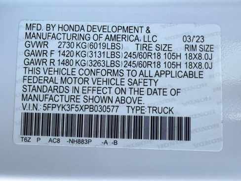 Used 2023 Honda Ridgeline RTL image 19