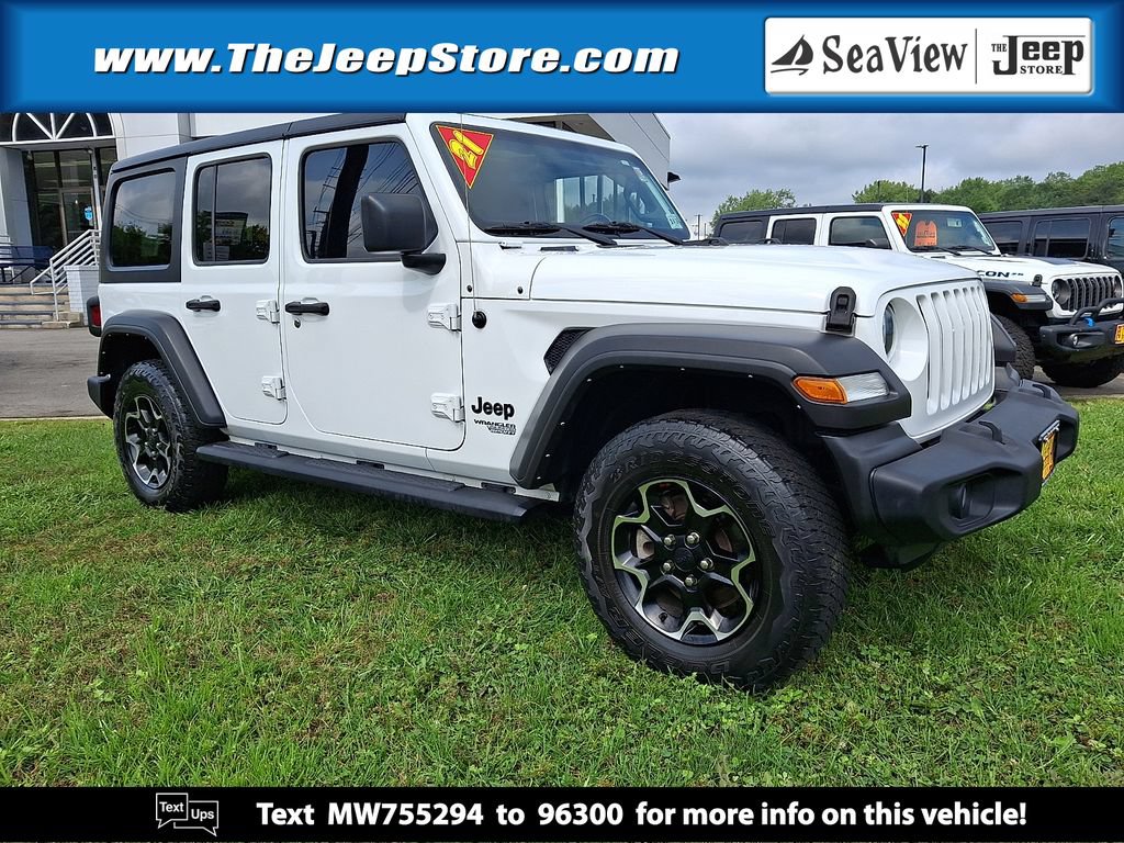 Certified 2021 Jeep Wrangler Unlimited Sport AWD/4WD image 1