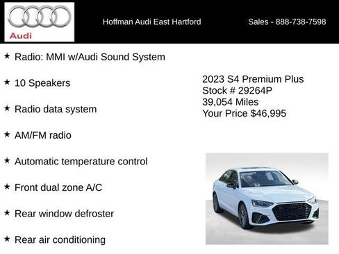 Used 2023 Audi S4 Premium Plus w/ Premium Plus Package AWD/4WD image 34
